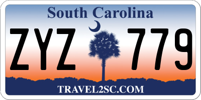 SC license plate ZYZ779