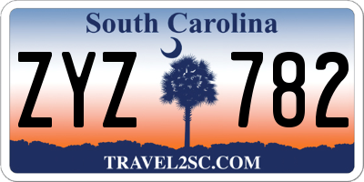 SC license plate ZYZ782