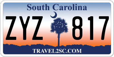 SC license plate ZYZ817