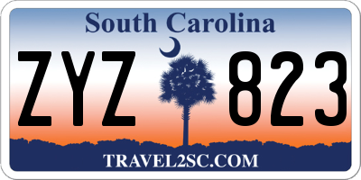 SC license plate ZYZ823