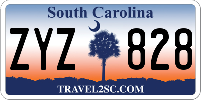 SC license plate ZYZ828