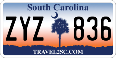 SC license plate ZYZ836