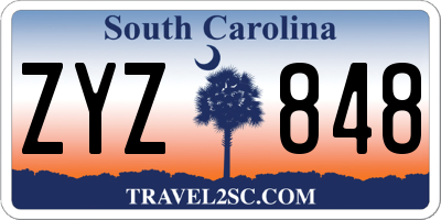 SC license plate ZYZ848