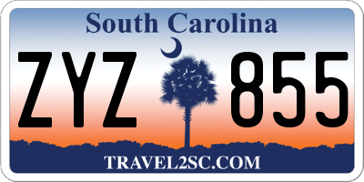 SC license plate ZYZ855