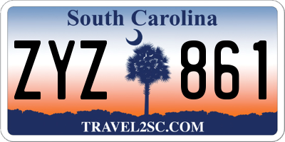 SC license plate ZYZ861