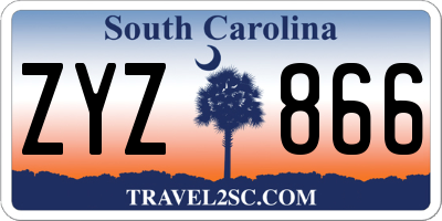 SC license plate ZYZ866