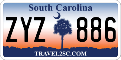 SC license plate ZYZ886