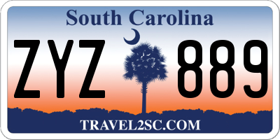 SC license plate ZYZ889