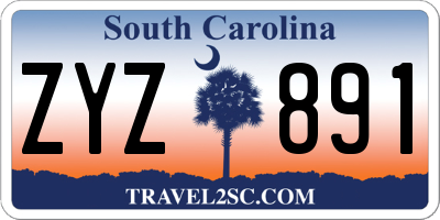 SC license plate ZYZ891