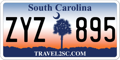 SC license plate ZYZ895