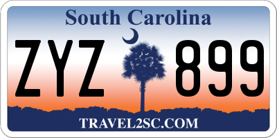 SC license plate ZYZ899