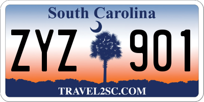 SC license plate ZYZ901