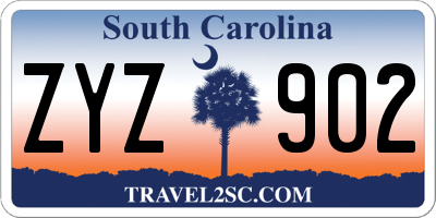 SC license plate ZYZ902