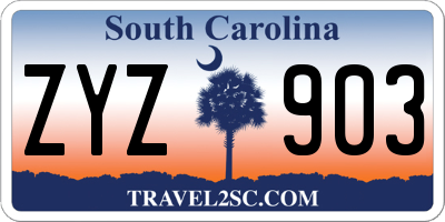 SC license plate ZYZ903