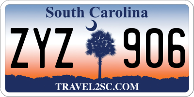 SC license plate ZYZ906
