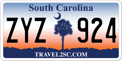 SC license plate ZYZ924