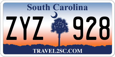 SC license plate ZYZ928