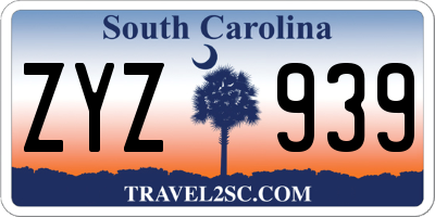 SC license plate ZYZ939