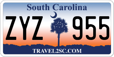 SC license plate ZYZ955