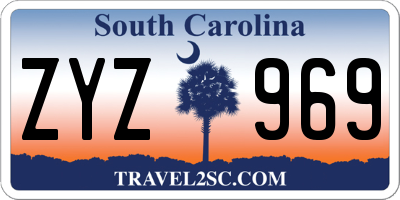 SC license plate ZYZ969