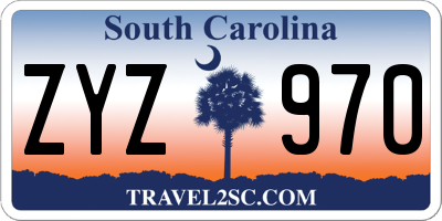 SC license plate ZYZ970