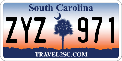 SC license plate ZYZ971