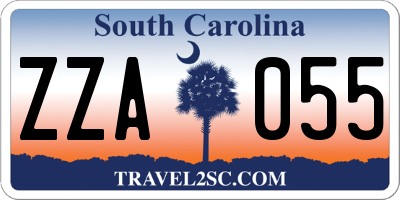 SC license plate ZZA055