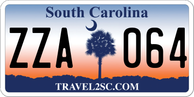 SC license plate ZZA064