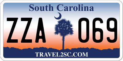 SC license plate ZZA069