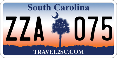 SC license plate ZZA075