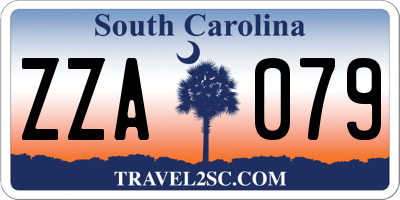 SC license plate ZZA079
