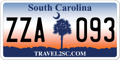 SC license plate ZZA093