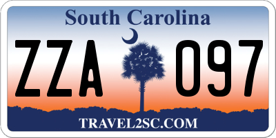 SC license plate ZZA097