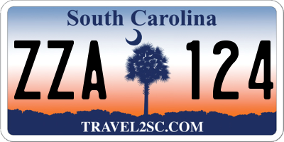 SC license plate ZZA124