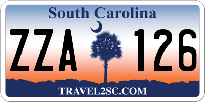 SC license plate ZZA126