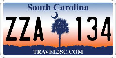 SC license plate ZZA134