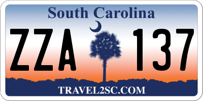 SC license plate ZZA137