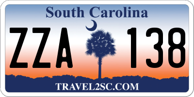 SC license plate ZZA138