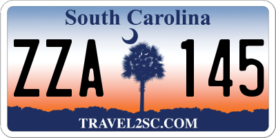 SC license plate ZZA145