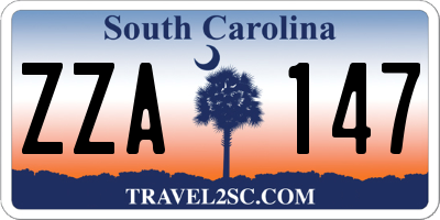 SC license plate ZZA147