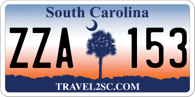 SC license plate ZZA153