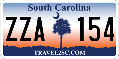 SC license plate ZZA154