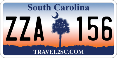 SC license plate ZZA156