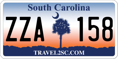 SC license plate ZZA158