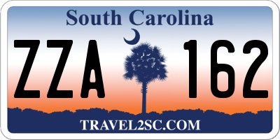 SC license plate ZZA162