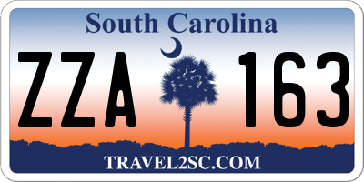 SC license plate ZZA163