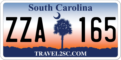 SC license plate ZZA165