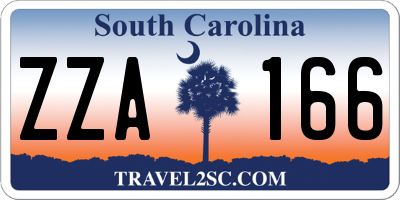 SC license plate ZZA166