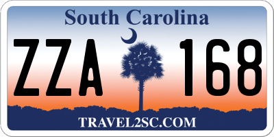 SC license plate ZZA168