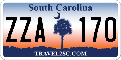 SC license plate ZZA170